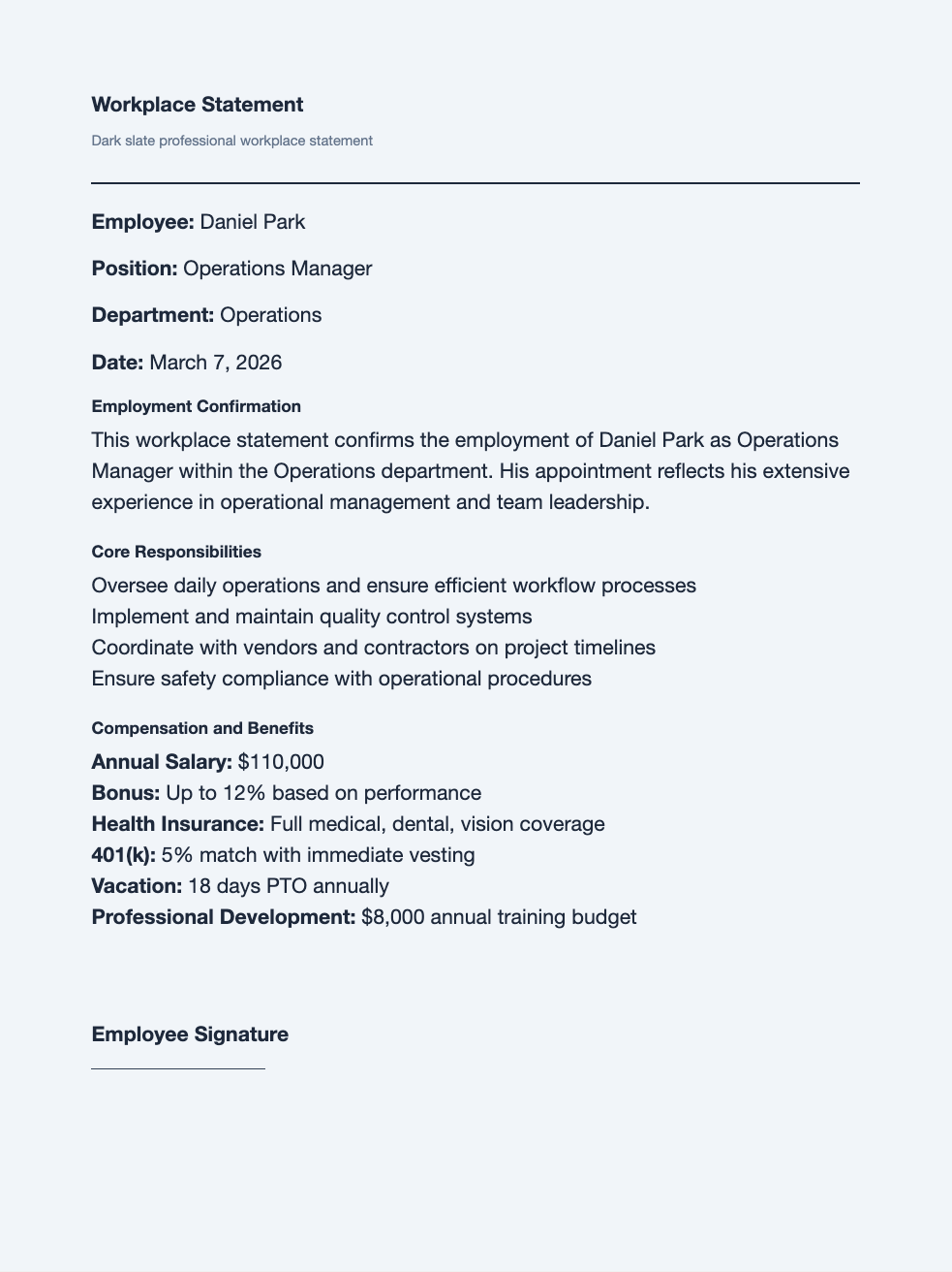 Slate dark workplace statement